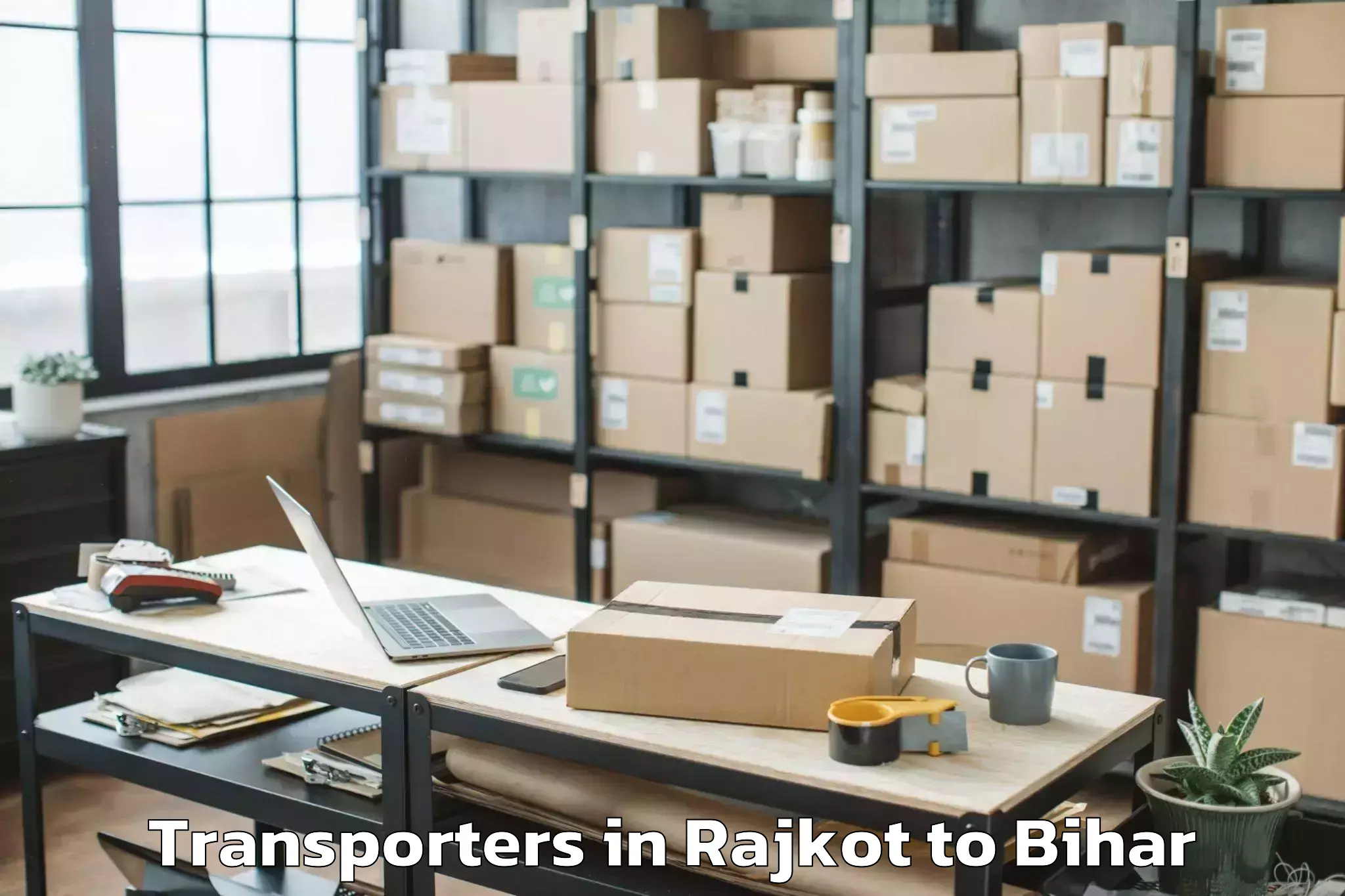 Top Rajkot to Turkaulia Transporters Available